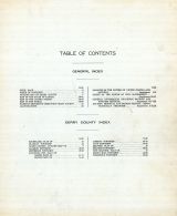 Table of Contents, Geary County 1909